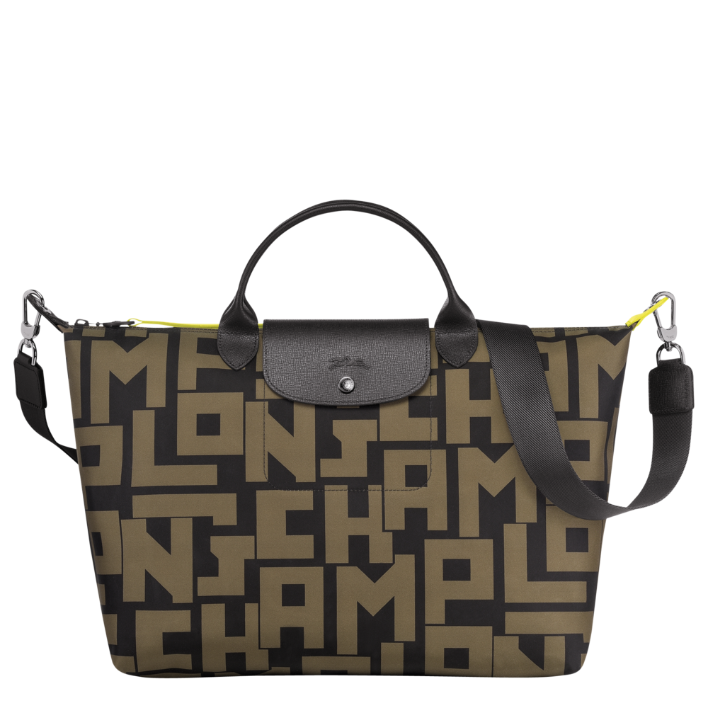 Longchamp lgp handbag Monreal kakhi le pliage