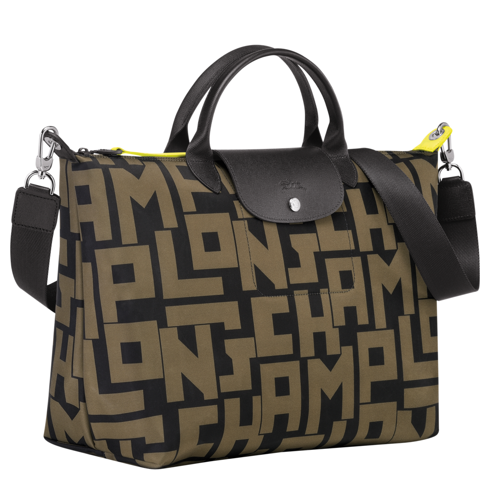 Longchamp lgp handbag Monreal kakhi le pliage