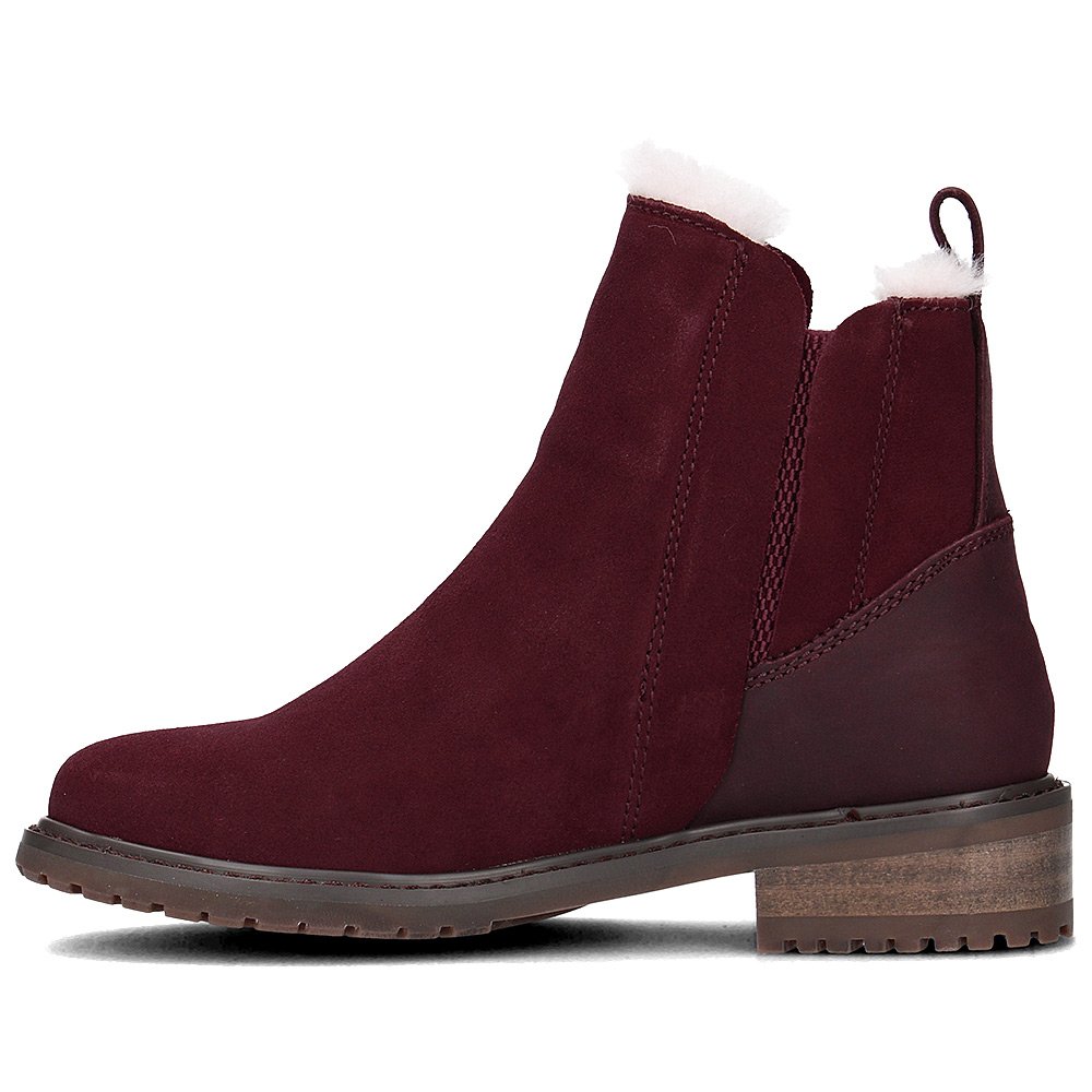 EMU PIoneer australia merino wool sheepskin waterproof claret bourdeaux wine boot monreal leather