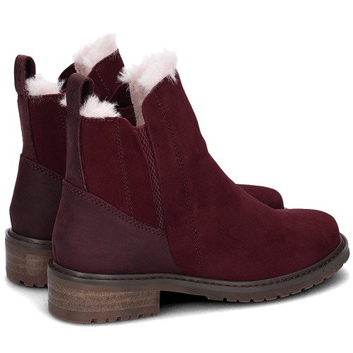 EMU PIoneer australia merino wool sheepskin waterproof claret bourdeaux wine boot monreal leather