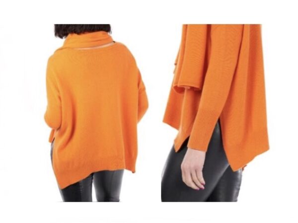 Cashmere jumper sweater Ireland orange blue