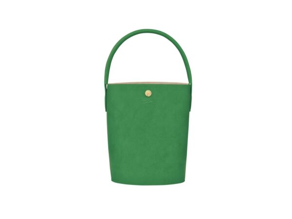 Longchamp Ireland cuir Russie bucket handbag leather green black