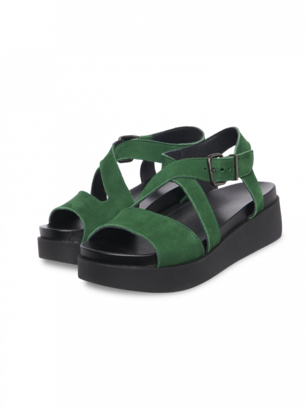 Arche ireland sandals green leather
