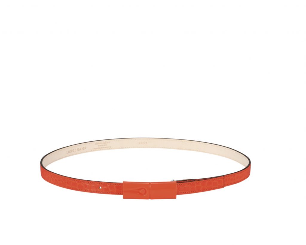 LONGCHAMP Roseau Croco BELT Orange | MONREAL