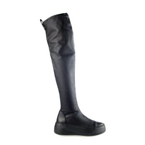 Vic Matie can meat walking boots gear black laced up chunky Wave knee high boots over the knee boots
