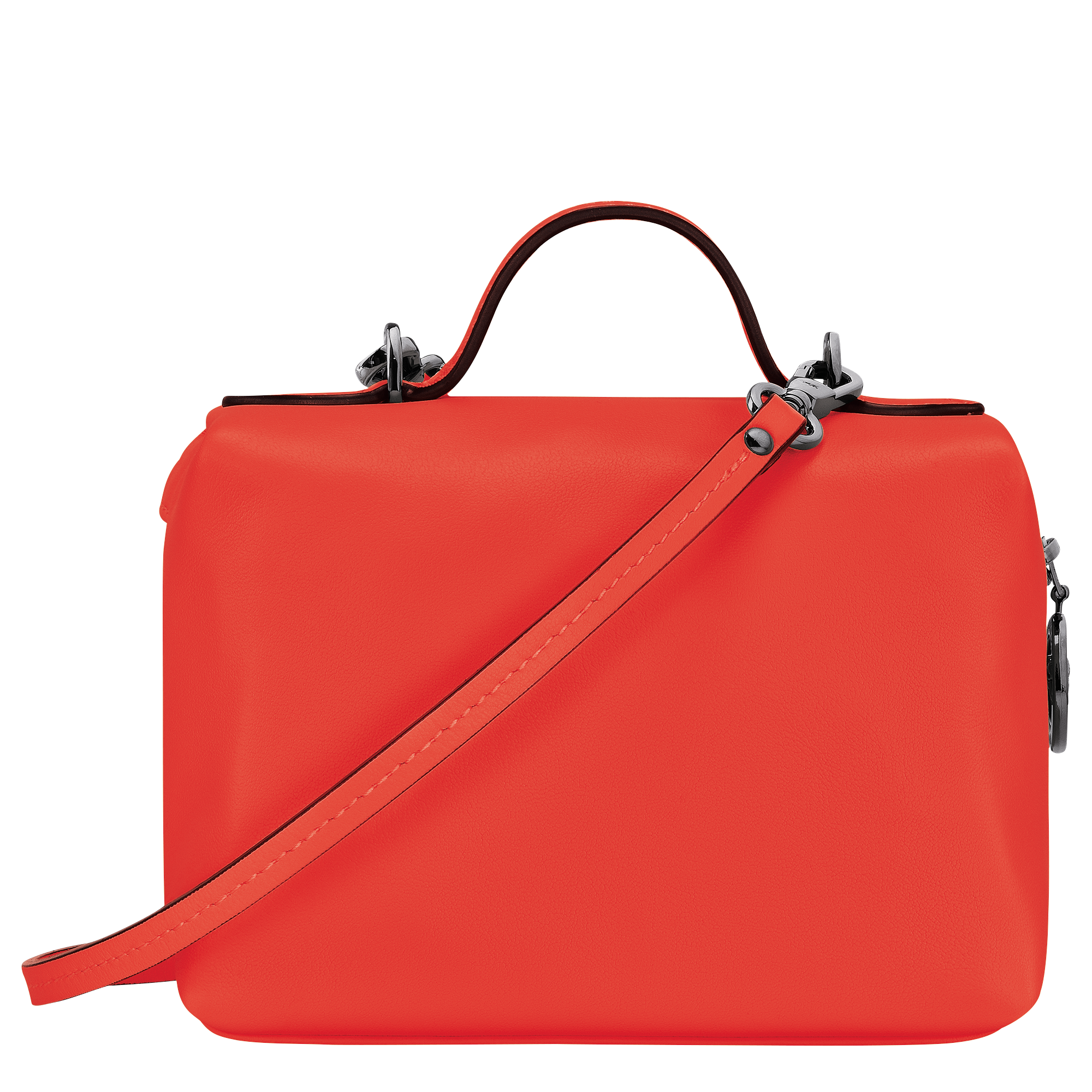Longchamp ireland vanity orange handbag small leather designer
