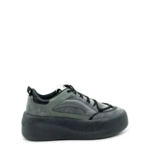 vic matie ireland sneakers shoes black grey nubuck leather mesh and split leather sneakers