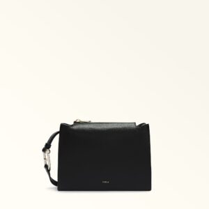 Furla Ireland handbag clutch leather tote bag cross bag nuvola boston small furla bag leather black golden crossbody