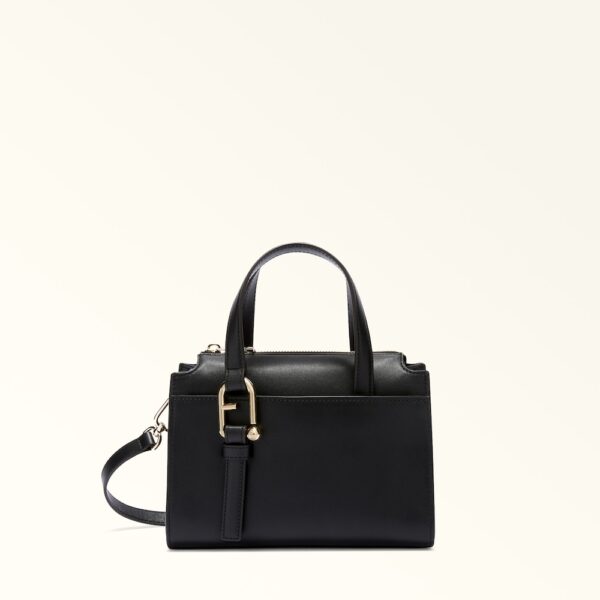 Furla Ireland handbag clutch leather tote bag cross bag nuvola boston small furla bag leather black golden