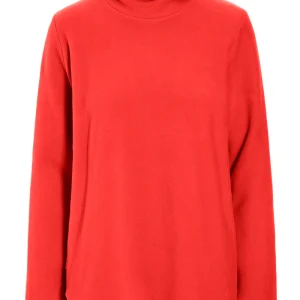 Henriette steffensen ireland BLOUSE_WITH_HIGH_NECK_-_1348-BLUSER-1348-CHOKOLATE Tomato red