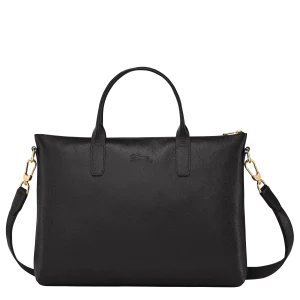 Longchamp ireland epure handbag clutch Le Foulonné S Briefcase Black - Leather