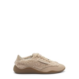 vic matie ireland G32 Ondina-Laced faux fur shoe beige