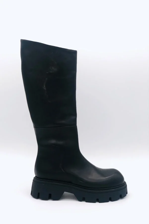 Ernesto dolani ireland Ernesto Dolani SILICONE 05 BLACK LEATHER BIKER BOOTS 7DDEN04 Dente 04- Biker Boot Ernesto Dolani