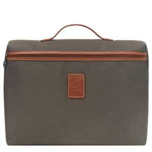 Longchamp ireland Boxford S Briefcase Brown - Recycled canvas Reference : L2182080042