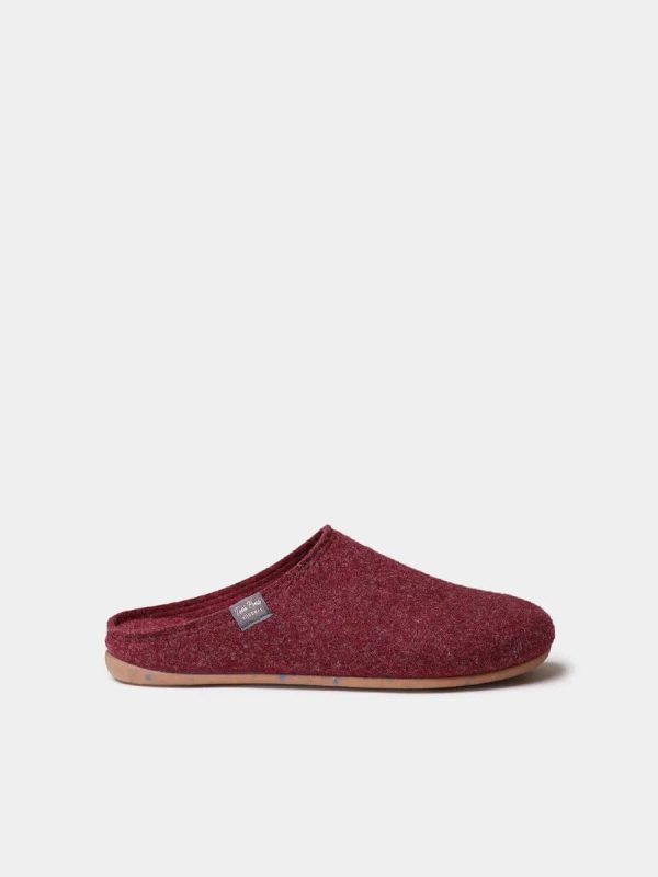 Toni Pons ireland slippers MONA-FR - Women's clog-style slipper made from recycled felt taupe red turquoise wine