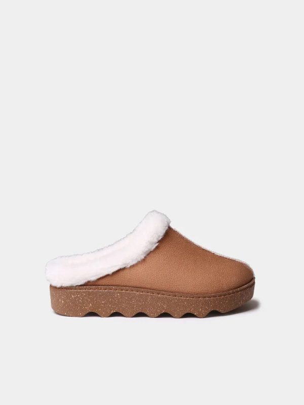 Toni Pons ireland slippers METZ - Women's clogs with platform and inner lining Color: STONE Camel