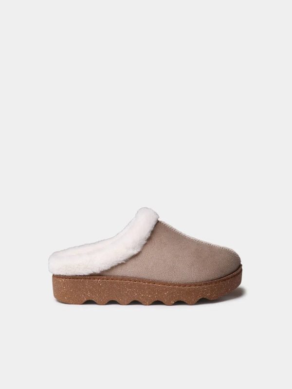 Toni Pons ireland slippers METZ - Women's clogs with platform and inner lining Color: STONE Camel
