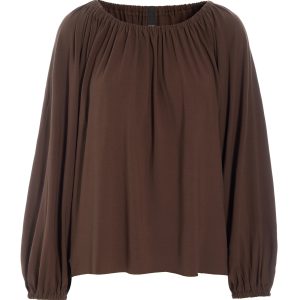 henriette steffensen blouse jersey chocolate brown monreal ireland
