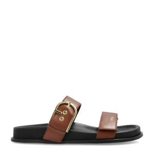 Furla Ireland Solea sandal brown buckle slide