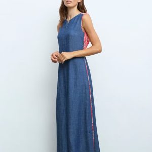 Aldo Martins 80675 LONG DENIM-EFFECT DRESS Ireland