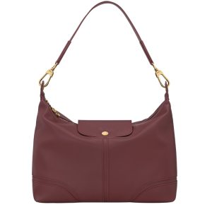 103535HIV109 longchamp ireland gold xtra bag leather burgundy wine granate