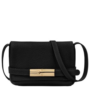 10392HJH121 Longchamp ireland le smart bag caramel black roseau bambu clasp leather crossbody