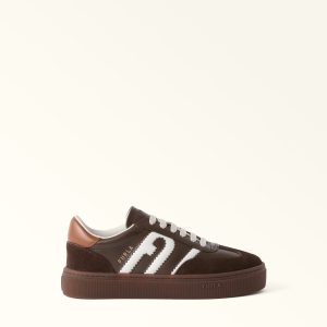furla allegra brown leather sneakers ireland
