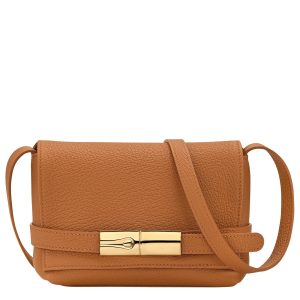 10392HJH121 Longchamp ireland le smart bag caramel black roseau bambu clasp leather crossbody